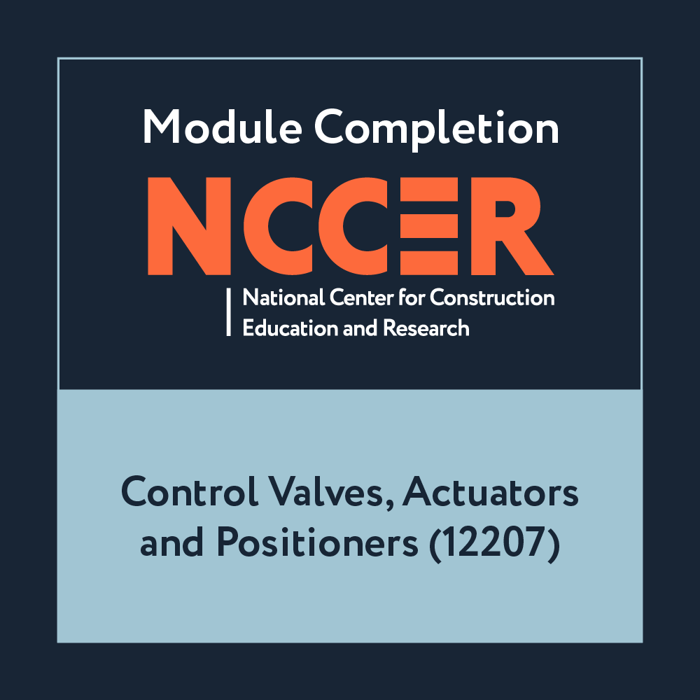 NCCER Control Valves, Actuators and Positioners (12207)