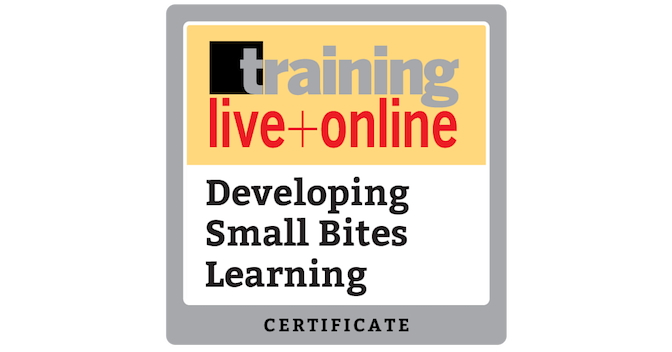 Developing Small Bites Learning Certificate - Credly
