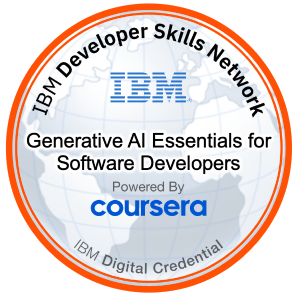 Badge: Generative AI Essentials for Software Developers V2 - IBM ...