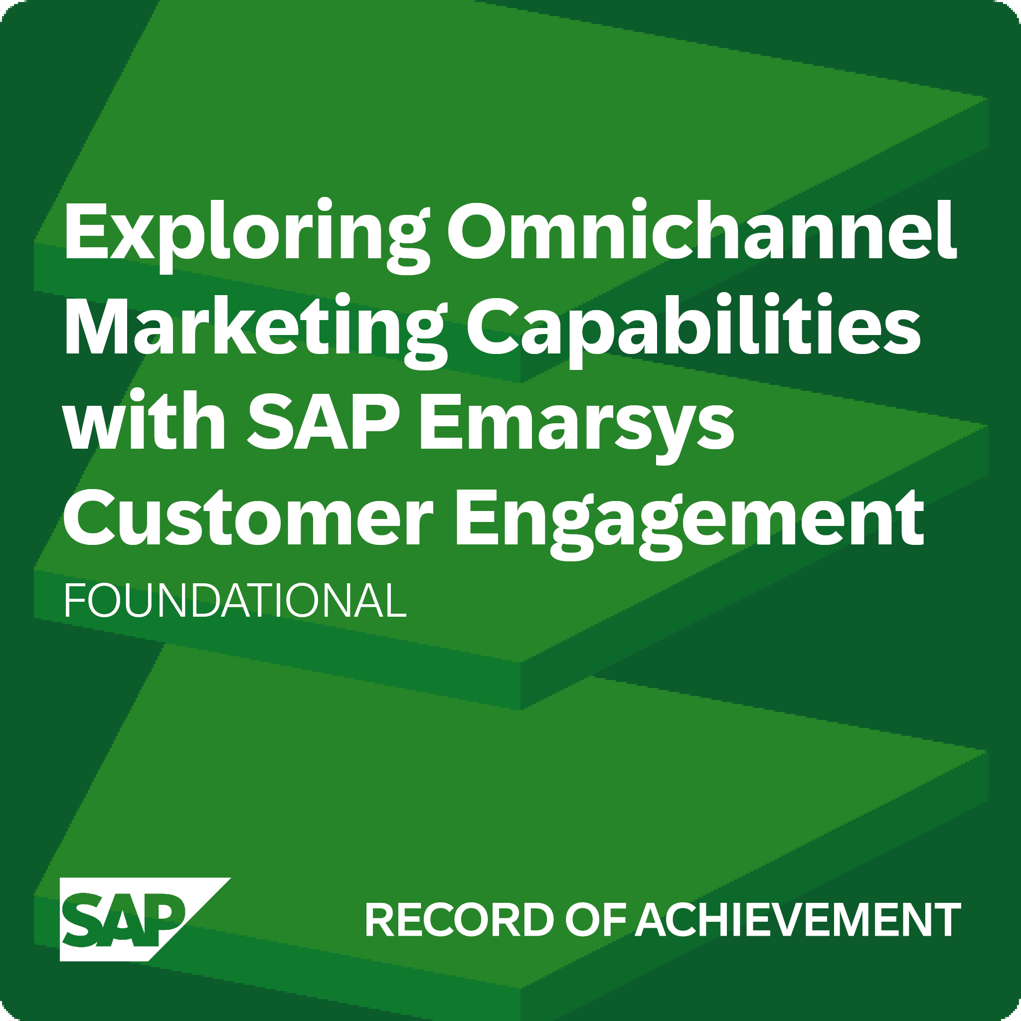 Exploring Omnichannel Marketing Capabilities with SAP Emarsys Customer Engagement - Record of Achievement