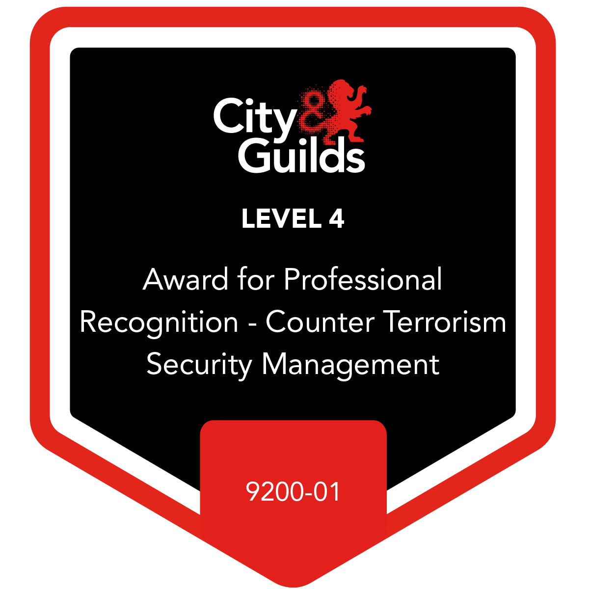 Level 4 Award for Professional Recognition - Counter Terrorism Security Management - 9200-01