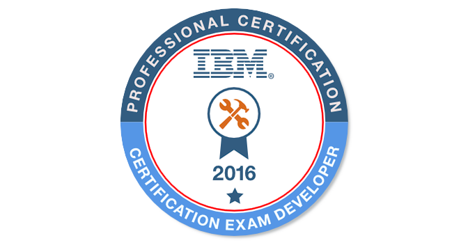 IBM Certification Exam Developer 2016 - Level I - Credly