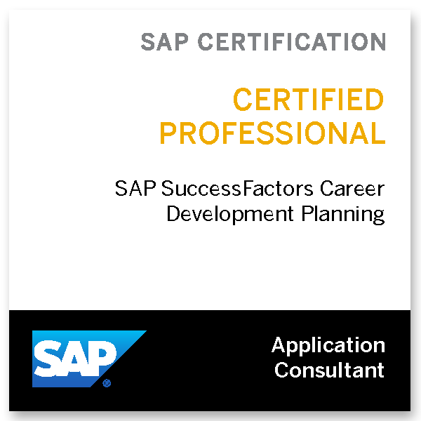 SAP Certified Professional Application Consultant for SAP SuccessFactors Career Development Planning