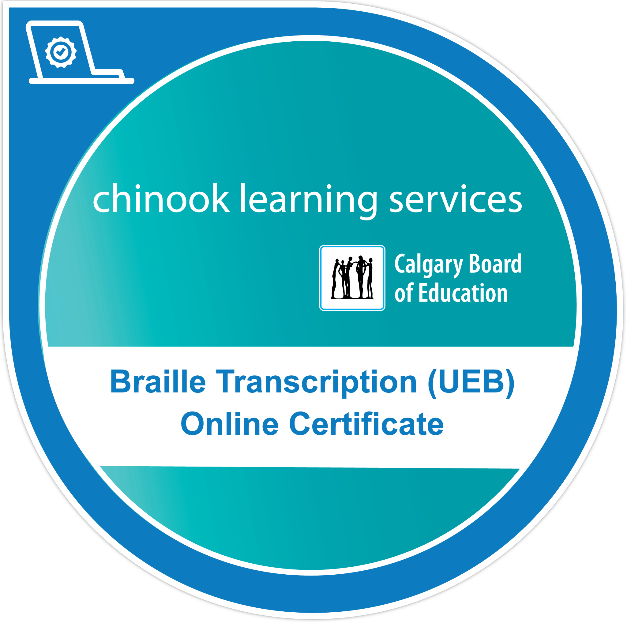 Braille Transcription (UEB) Online Certificate of Recognition