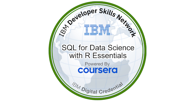 SQL for Data Science with R Essentials - Credly