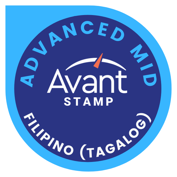 Avant Filipino (Tagalog) Proficiency Test in Speaking and Writing: Advanced/Mid(v.1)