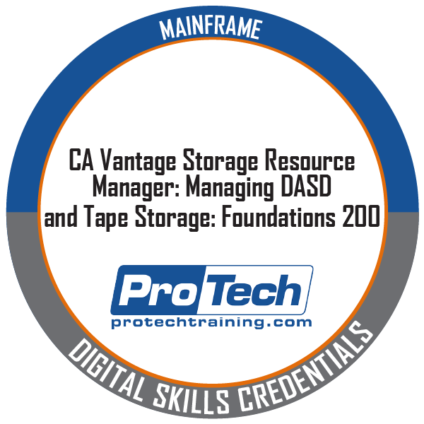 CA Vantage Storage Resource Manager: Managing DASD and Tape Storage: Foundations 200