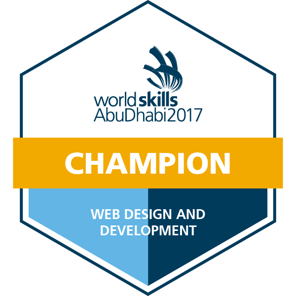 WorldSkills Abu Dhabi 2017 - Champion - Web Design and Development - Credly