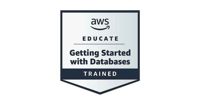AWS Educate Getting Started with Databases - Training Badge - Credly