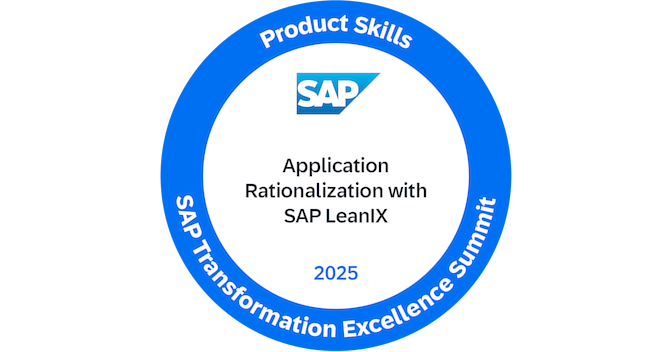 Product Skills 2025 - Application Rationalization with SAP LeanIX - Credly