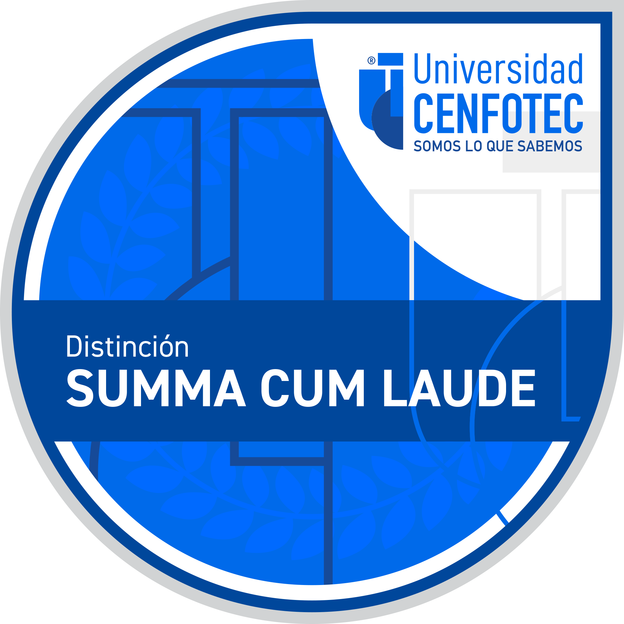 Distinción SUMMA CUM LAUDE - Graduado con máximos honores