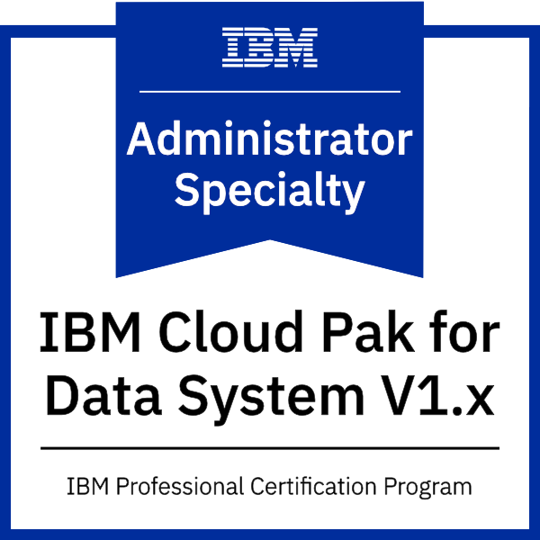 IBM Cloud Pak for Data System V1.x Administrator Specialty