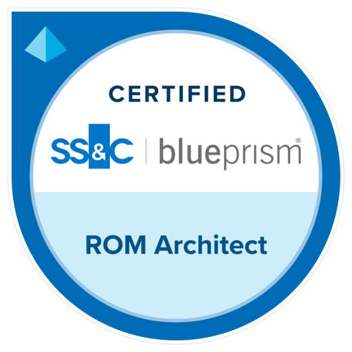 Blue Prism Certified ROM Architect (ARA02) Credly