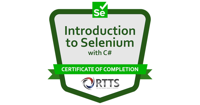 Completion - Introduction to Selenium with C# - Credly