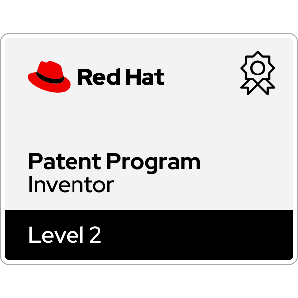 Red Hat Patent Program Inventor Level 2 Credly