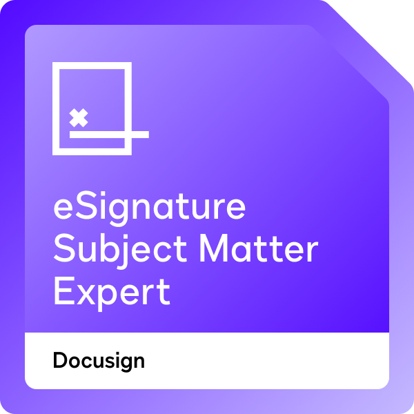 Docusign eSignature Subject Matter Expert