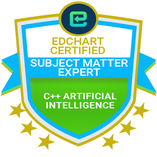 Edchart Certified C++ Artificial Intelligence Subject Matter Expert