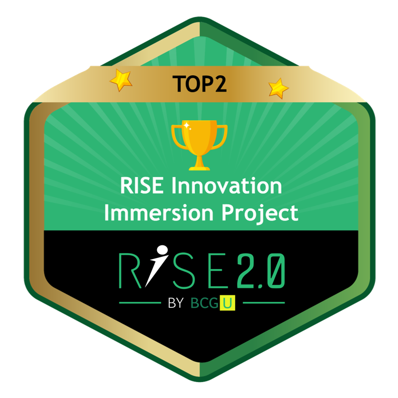 BCG RISE Top 2 Innovation Immersion Project Groups