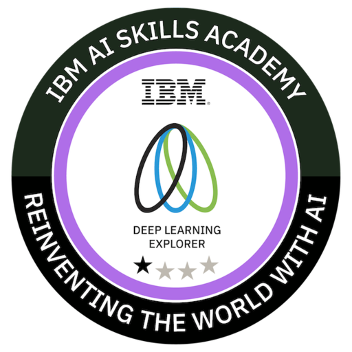 IBM AI Skills Academy Deep Learning Explorer - Credly