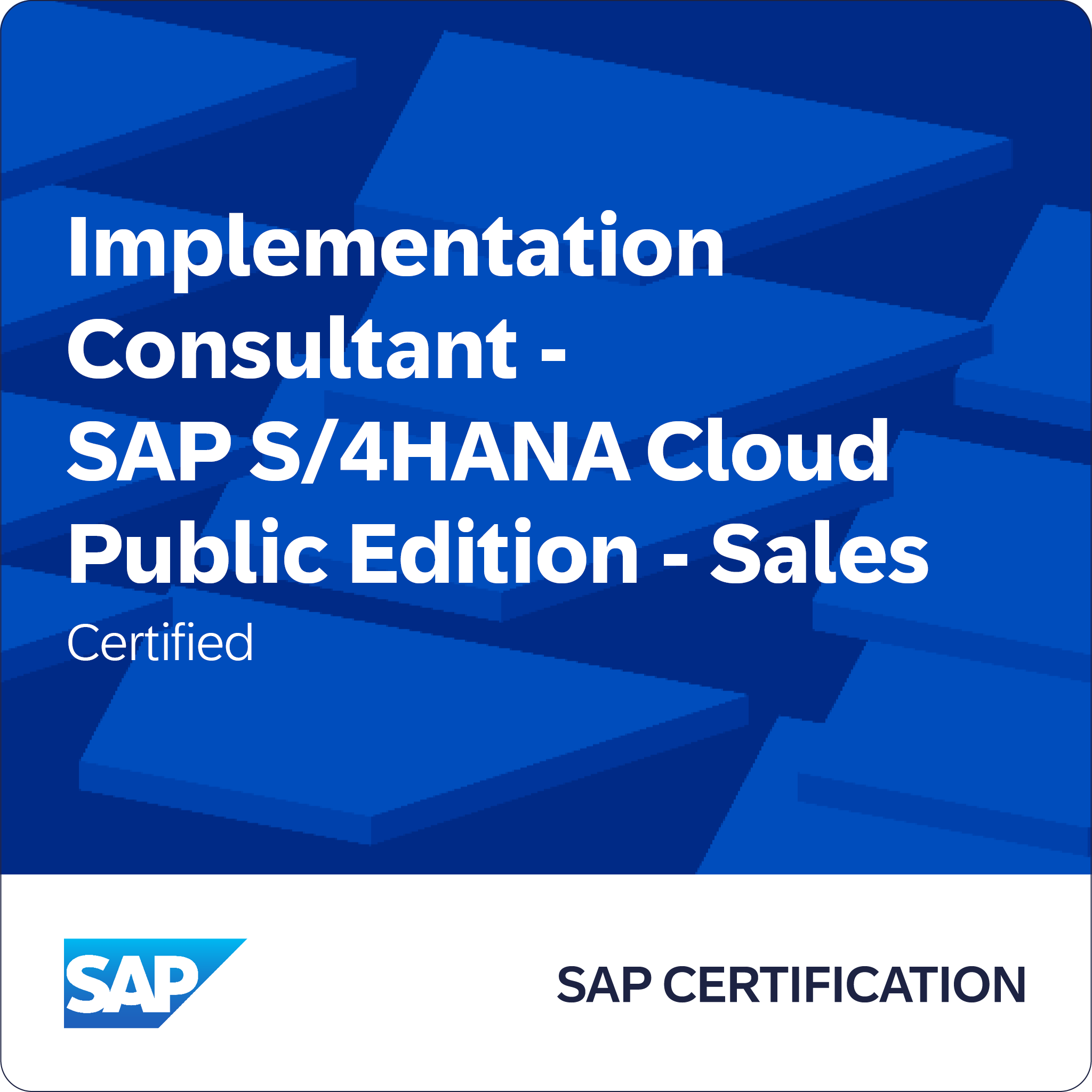 SAP Certified - Implementation Consultant - SAP S/4HANA Cloud Public Edition - Sales