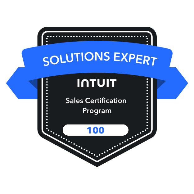 Intuit Sales Certification Program Solutions Expert Level 100
