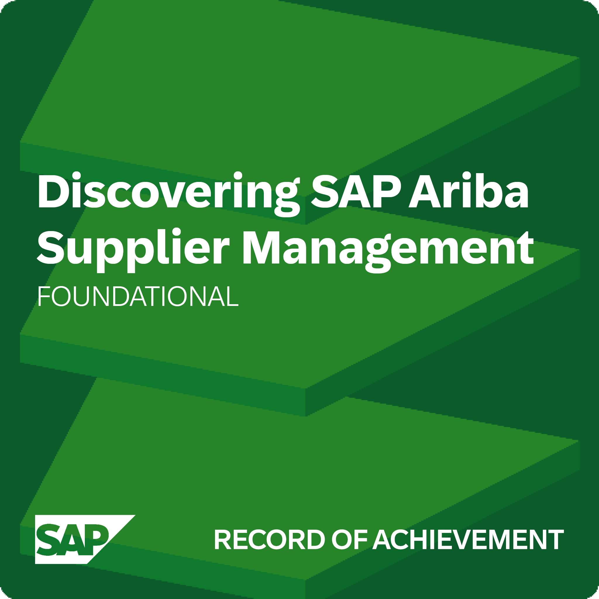 Discovering SAP Ariba Supplier Management - Record of Achievement