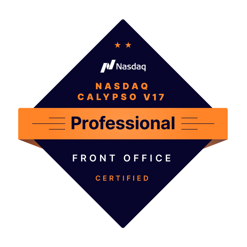 Nasdaq Calypso Certified Front Office - Professional