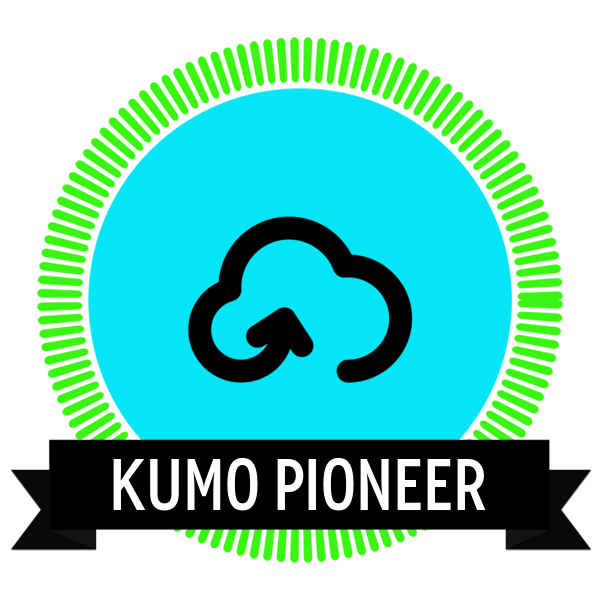 Kumo Cloud Storage Pioneer Badge