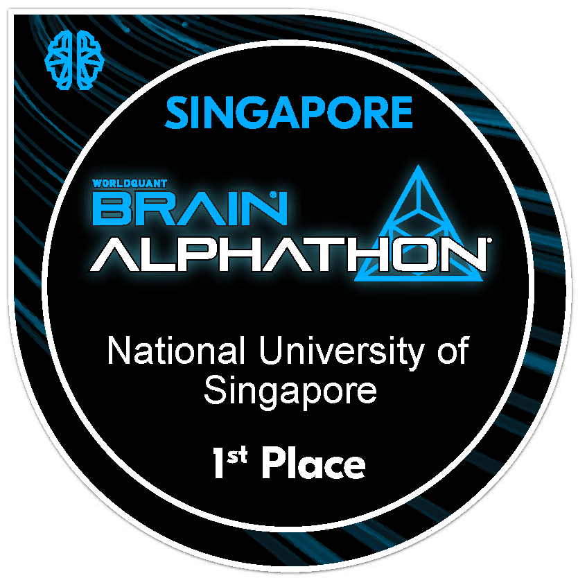 [Singapore] 2023 WorldQuant BRAIN Alphathon NUS 1st Place