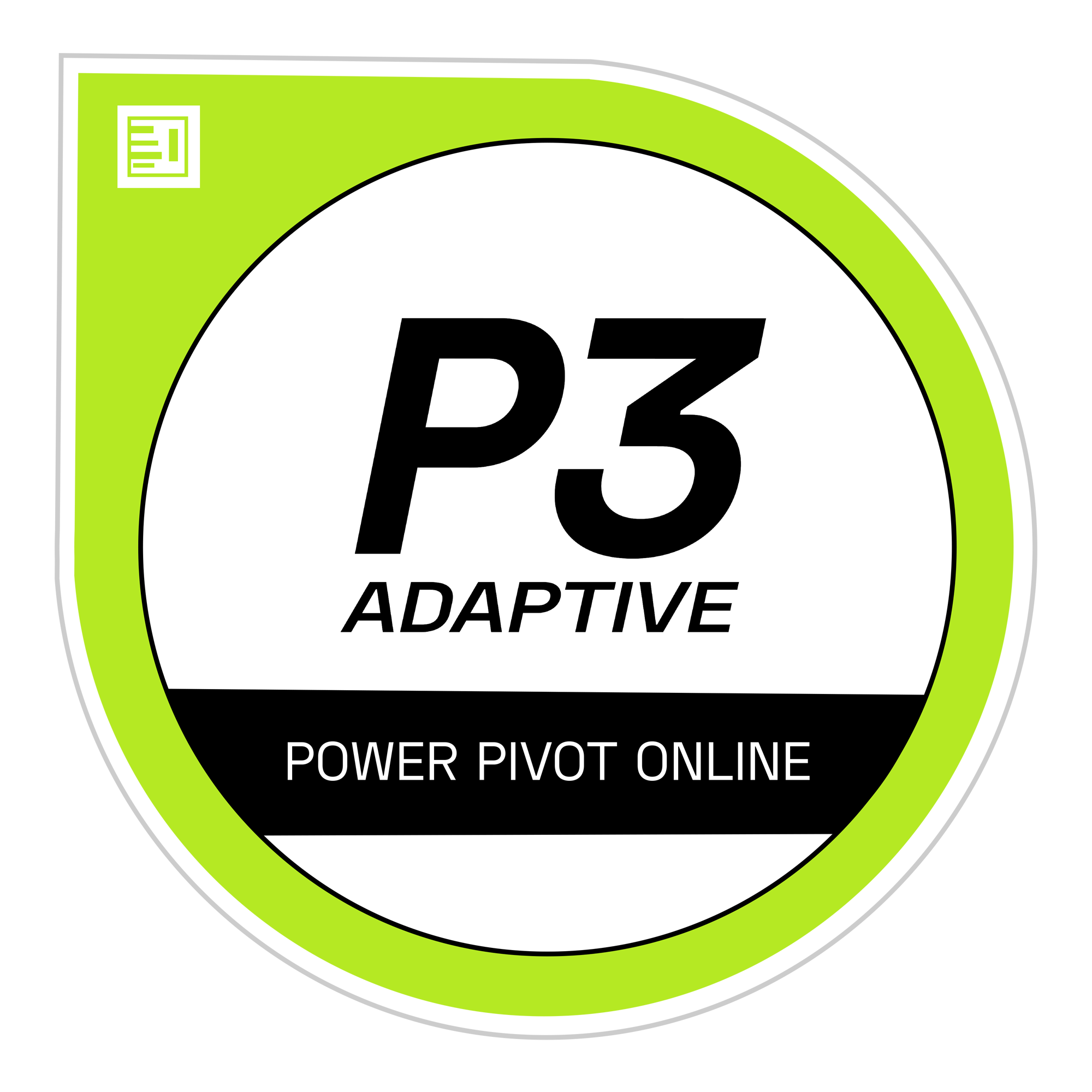 P3 Adaptive Power Pivot Video Certified Credly
