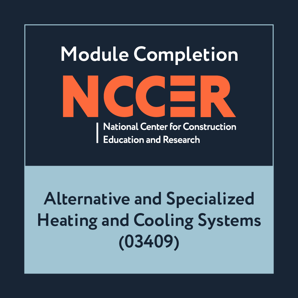 NCCER Alternative and Specialized Heating and Cooling Systems (03409)
