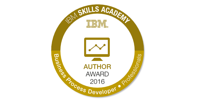Business Process Developer - Author Award for Professionals 2016 - Credly