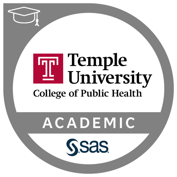 SAS - Temple University Academic Specialization in Epidemiology and Biostatistics