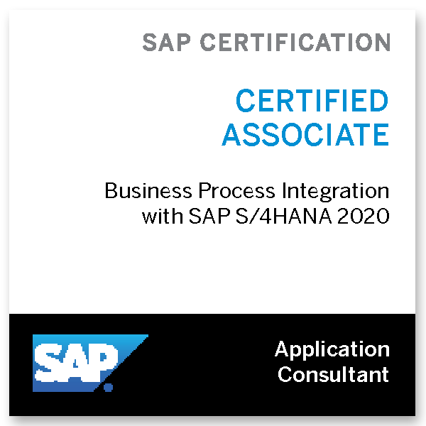 SAP Certified Application Associate - Business Process Integration with SAP S/4HANA 2020