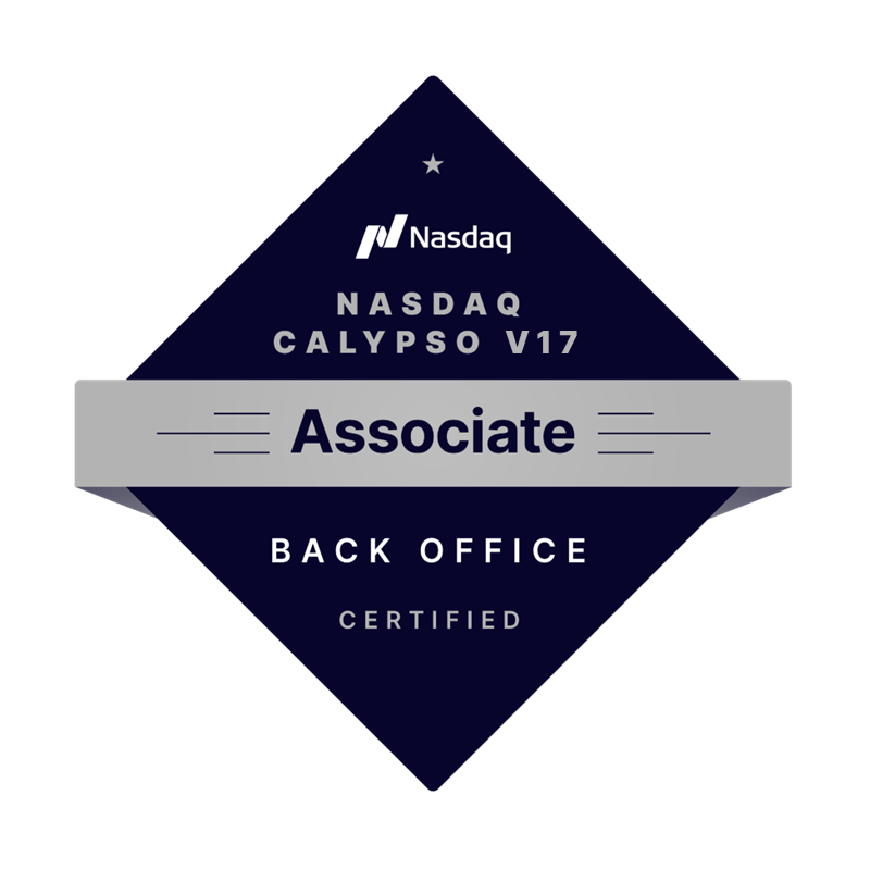 Nasdaq Calypso Certified Back Office - Associate