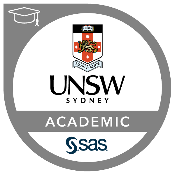 SAS - University of New South Wales Academic Specialisation in Business Analytics-Undergraduate