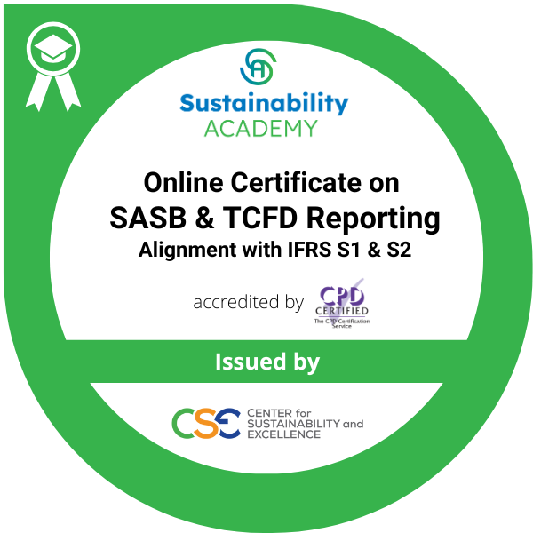 Online Certificate on SASB & TCFD Reporting - Alignment with IFRS S1 & S2