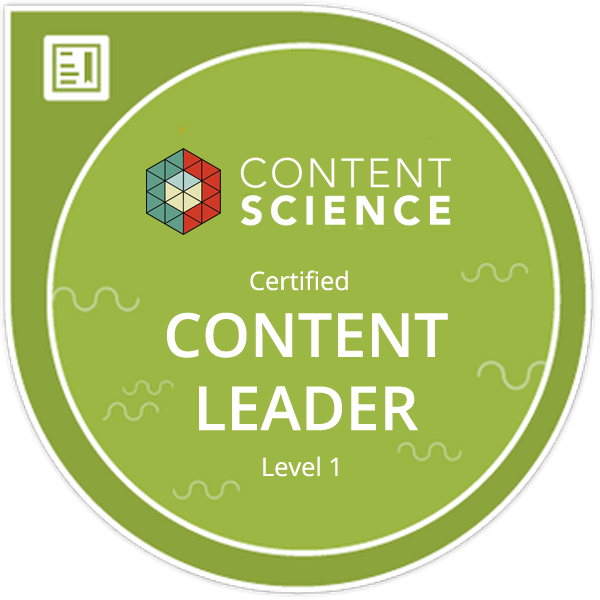 Content Science Certified Content Leader