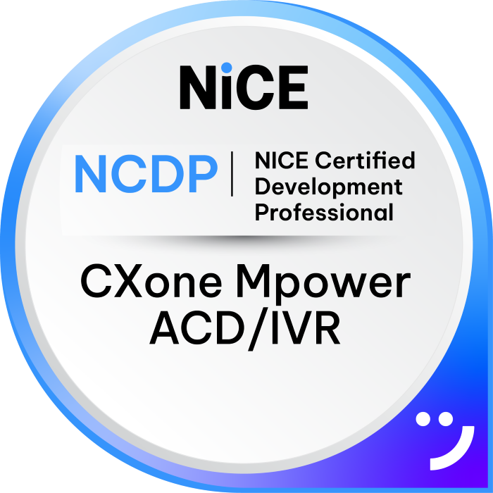 NCDP - NICE Certified Development Professional - CXone Mpower ACD/IVR