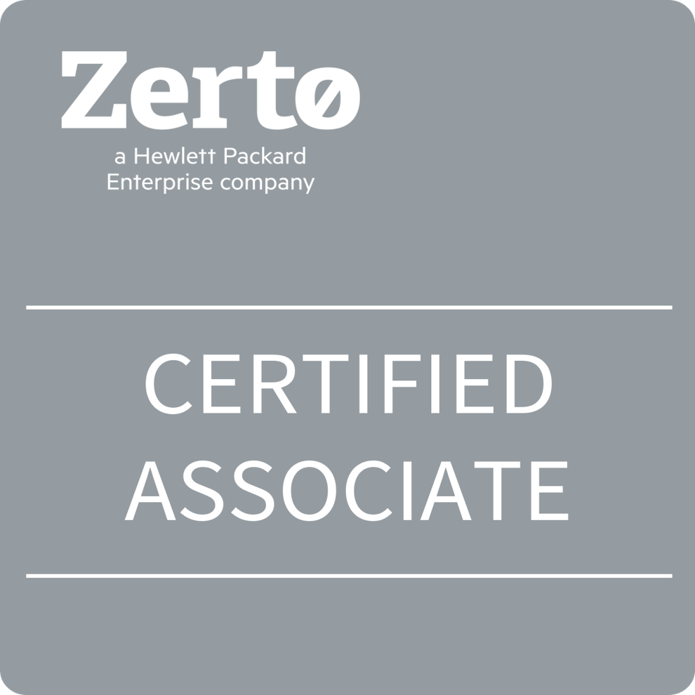 Zerto Certified Associate