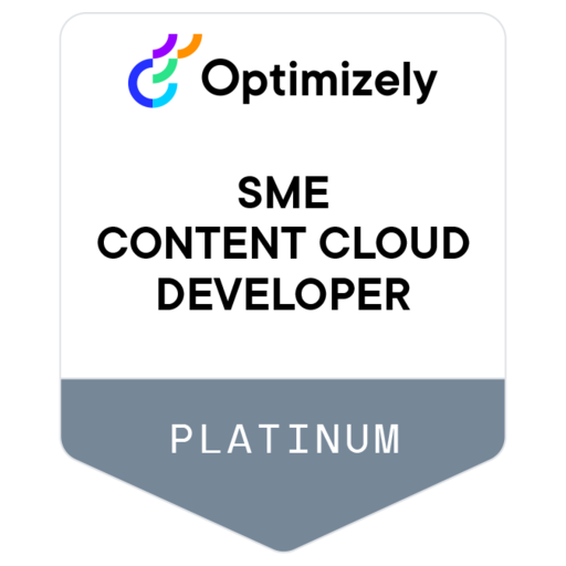 Optimizely SME Content Cloud Developer - Credly