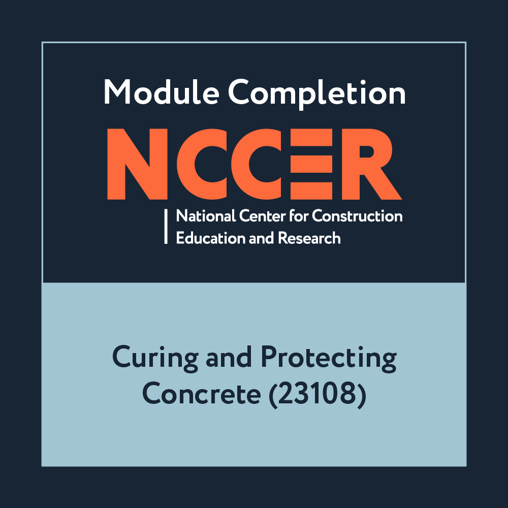 NCCER Curing and Protecting Concrete (23108)