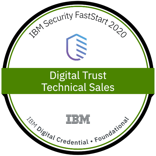 IBM Security FastStart 2020 Digital Trust Technical Sales - Credly