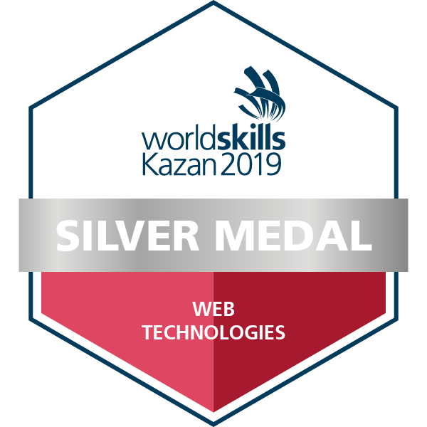 WorldSkills Kazan 2019 - Silver Medallist - Web Technologies