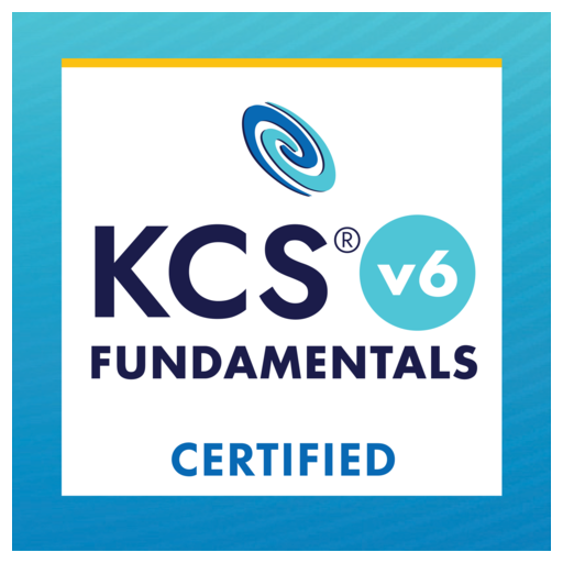 KCS v6 Fundamentals Certification - Credly