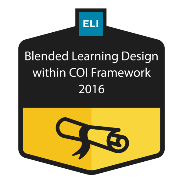 EDUCAUSE Blended Learning Design within COI Framework 2016