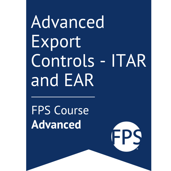 Advanced Export Controls - ITAR and EAR