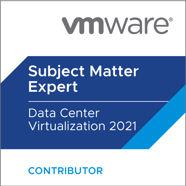 Certification Subject Matter Expert - Data Center Virtualization 2021