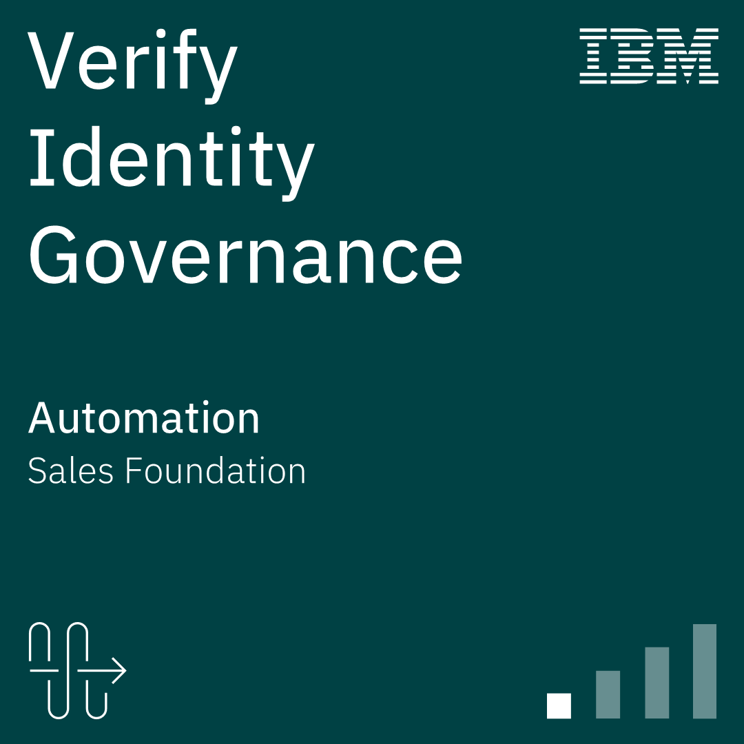 Verify Identity Governance Sales Foundation
