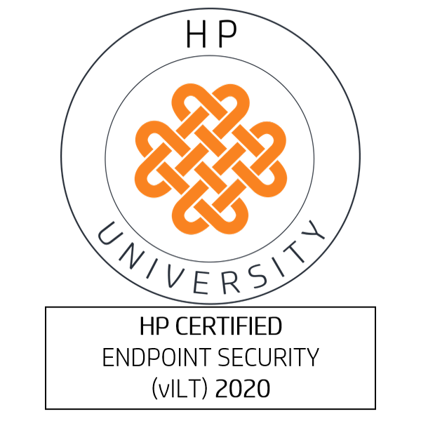 HP Certified Endpoint Security [2020] vILT Credly